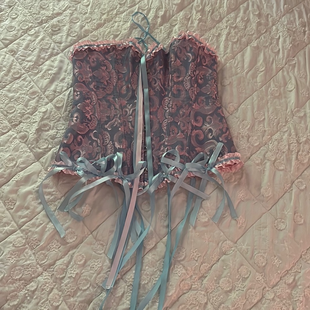 Pink and Blue Corset